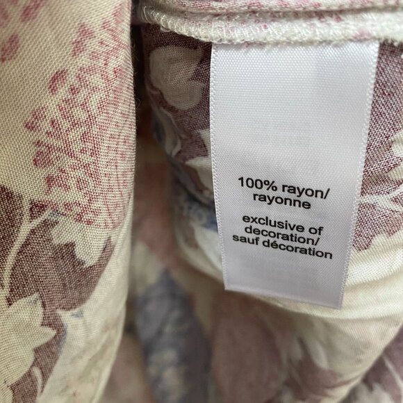 NWT Maurices Tunic Top XXL Rayon Patchwork Purple Print Long Sleeves - Picture 9 of 10